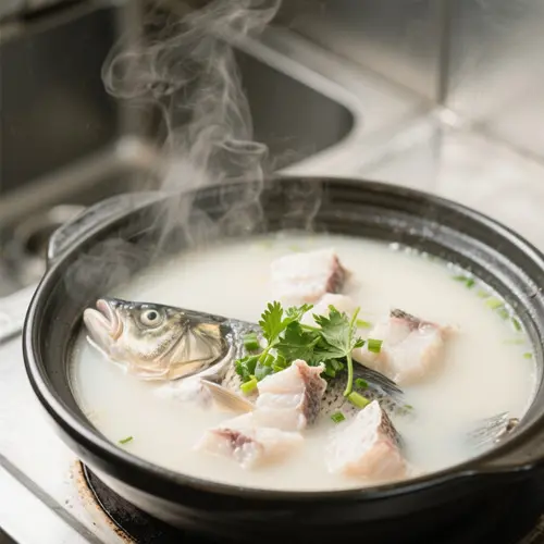 鮮魚湯滾大鯇魚腩